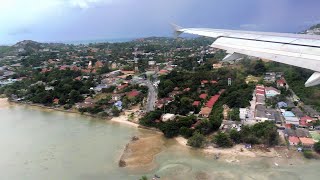 Bangkok Airways A319 Landing Ko Samui [upl. by Barabbas]