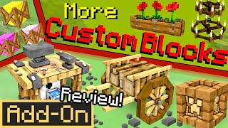 ADDING 200 BLOCKS to Minecraft Survival MORE CUSTOM BLOCKS ADDON [upl. by Elletse796]