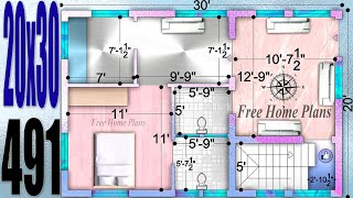 20x30 1Bhk East Facing House Plan [upl. by Ainesell]