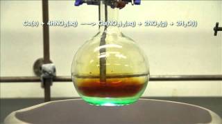 Reaction of copper with nitric acid [upl. by Rabka729]