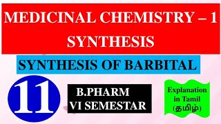 SYNTHESIS OF BARBITAL  MEDICINAL CHEMISTRY  1  B PHARM 4TH SEMESTER [upl. by Idolla]