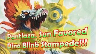 Pantlaza SunFavored  Dino Blink Stampede  EDH  Commander Magic the Gathering  MTG  DeckTech [upl. by Ynatsyd]