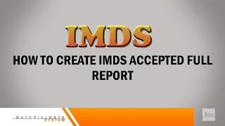 IMDS Turorial  How to Create IMDS accepted Full Report [upl. by Kaete]