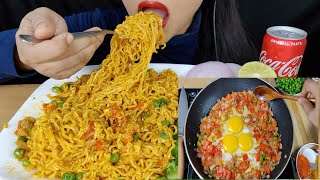 ASMREGG MAGGI RECIPEEATING EGG MAGGI AND CHILLI CHICKEN [upl. by Caldera]