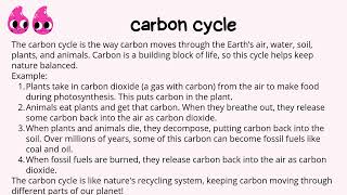 What is the Carbon Cycle UrduHindi [upl. by Lleruj]