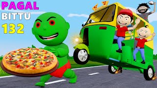 Pagal Bittu Sittu 132  Bittu Sittu Pizza Wala Cartoon  Bittu Sittu Toons [upl. by Maggs97]