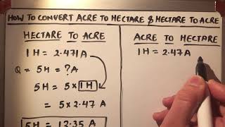 How to convert acre to hectare and hectare to acre  Convert acre to hectare and hectare to acre [upl. by Nahgam891]