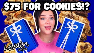 EXPENSIVE 75 WORLD FAMOUS COOKIES  Levain Bakery Unboxing Taste Test amp Ranking [upl. by Genni313]