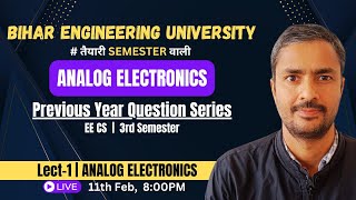 Lect1  Analog Electronics  EE CS  3rd Semester  BEU [upl. by Ewold]