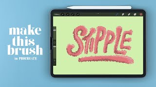 Create Stipple Brush in PROCREATE 3 Weights [upl. by Eeb]