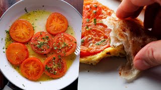 Easy Tomato Egg Omelette Recipe [upl. by Eeldivad]