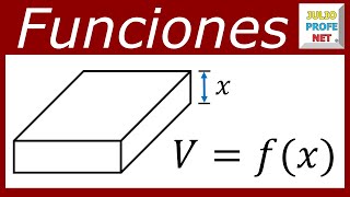 VOLUMEN DE UNA CAJA EN FUNCIÓN DE X [upl. by Winou]