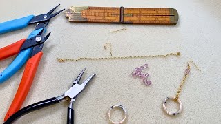 How to Make Larks Head Knot Chain Earrings [upl. by Feodora]