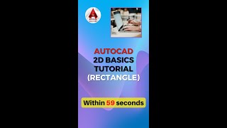 Autocad 2D basics tutorial  Rectangle shorts [upl. by Frayda282]