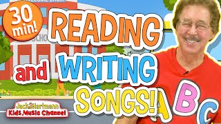 READING and WRITING Songs  30 Minutes of LITERACY Songs for Kids  Jack Hartmann [upl. by Llyrehc217]