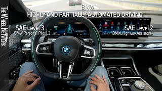 BMW Personal Pilot L3 Automated Driving Level 3 and BMW Highway Assistant Level 2 Explained [upl. by Esiuqcaj981]