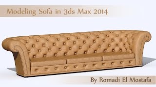 Modeling Sofa in 3ds Max 2014 languageMorocco [upl. by Nylkoorb]