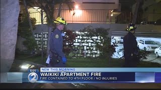 Fire forces evacuation of Waikiki apartment building [upl. by Llibyc]