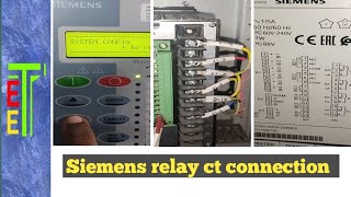 Siemens relay ct connection [upl. by Eiaj]