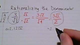 Radicals  Rationalizing the Denominator Part 1 [upl. by Ssilb]