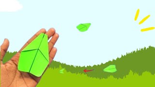 Worlds smallest paper boomerang plane  how to make boomerang  returnable paper plane making [upl. by Corydon]