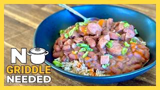 Red Beans and Rice Recipe with Smoked Sausage  My FAVORITE Meal  NO Griddle Needed [upl. by Fogarty361]