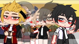 Haikyuu Reacting to their daily events Haikyuu Gacha Club Ships Contained [upl. by Nnarefinnej579]