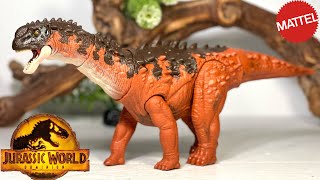 Mattel Jurassic World Dominion Ampelosaurus Review Massive Action [upl. by Cychosz]