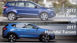 2017 Ford Kuga vs 2017 Hyundai Tucson technical comparison [upl. by Silden]