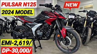 2024 New pulsar N125 On Road Price  Bajaj pulsar N125 LED Disc Price Down payment  Loan Emi [upl. by Kellyann199]