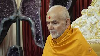 Mahant swami Maharaj Morning Puja Darshan Bochasan India 12 Aug 2024 [upl. by Adnoryt129]