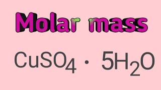 Molecular weight of copper sulphate pentahydrate CuSO45H2O easy explanation [upl. by Hirsch]