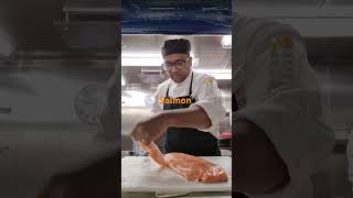 Salmon fish 🐟 shortvideo food seafood indian chef fish travel chennai indiantamilnadu job [upl. by Millian]