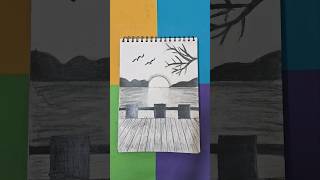 sun set senary drawing drawing art sketch senary easydrawing [upl. by Ayerim]