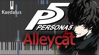 Alleycat  Piano Persona 5 Synthesia  Performance  Sheet Music [upl. by Naahs]