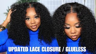 UPDATED CLOSURE WIG READY TO GO AND GLUELESS  WIG INSTALL IN MINUTES  WESTKISS HAIR  Chev B [upl. by Kcirderfla994]