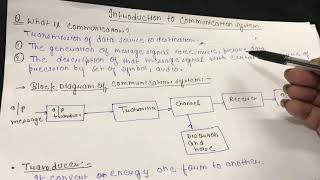 Introduction to communication system and block diagram of communication system [upl. by Menken]