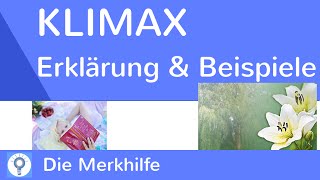 Klimax  Was ist eine Klimax  Erklärung amp Beispiele  Rhetorisches Stilmittel Figur [upl. by Nirrok]