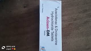 ACIZENDM ACECLOFENAC amp DROTAVERIN HYDROCHLORIDE TABLE 10X10 dolo650 pantoprazole DRORAVERIN [upl. by Eneleoj]