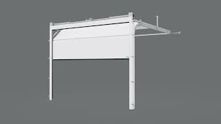 How It Works  Animation of a Novoferm Insulated Sectional Door ISO 45 EVO with Novoport Operator [upl. by Auqeenahs]