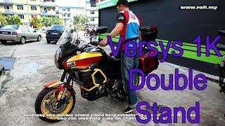 Kawasaki Versys 1000 Centre Stand  Double Stand [upl. by Alathia]