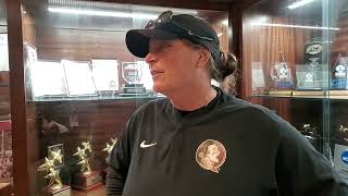 51 Postgame interview with FSU softball coach Lonni Alameda after 1513 loss to No9 Florida [upl. by Eremihc]