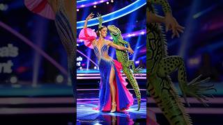 The Woman Performs a Fusion with a Giant Lizard on AGT agt americagottalent magic [upl. by Eatnuahc]