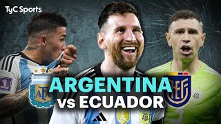 EN VIVO 🔴 ARGENTINA vs ECUADOR POR LAS ELIMINATORIAS ⚽ ¡Juega la SCALONETA por TyC SPORTS [upl. by Naegem]