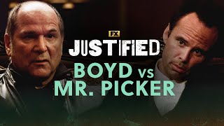 Boyd Kills Mr Picker  Scene  Justified  FX [upl. by Atalayah]