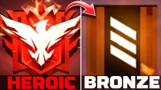 Only Rank Minus Challenge 🤯  Heroic To Broze in 15 Mins  Toonstar Gaming [upl. by Maxa]