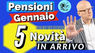 PENSIONI GENNAIO 👉 5 NOVITÀ  PARTICOLARITÀ IN ARRIVO con questa mensilità ✅ [upl. by Au]