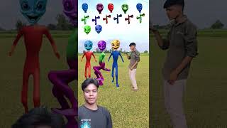 Tow danda nadang dancing alien amp colourful 😅😁alien and me correct head matching vfx video shorts🤣 [upl. by Nykal]