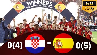 Croatia Vs Spain Extended Highlights  UEFA Nations League Final 2023 [upl. by Atnahc]