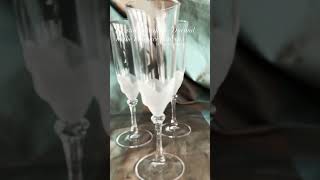 Crystal D’Arques  Durand in the Florence pattern wine champagne glass Кристални чаши вино шампанско [upl. by Yor82]